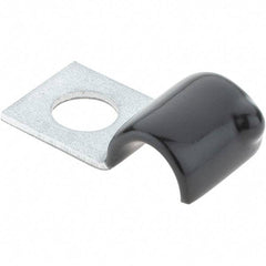 Value Collection - 1/4" Bundle Diam, 1/4" Hole, Steel Clamp - 1/2" Wide, Black - Benchmark Tooling