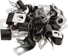 Value Collection - 3/8" Bundle Diam, 3/8" Hole, Steel Clamp - 3/4" Wide, Black - Benchmark Tooling