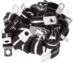 Value Collection - 5/8" Bundle Diam, 1/2" Hole, Steel Clamp - 1/2" Wide, Black - Benchmark Tooling