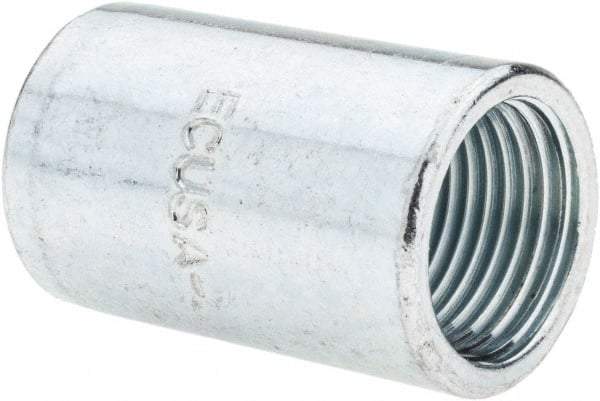 Value Collection - 1/2" Trade, Steel Threaded Straight Rigid/Intermediate (IMC) Conduit Coupling - Benchmark Tooling