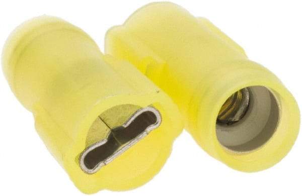 Value Collection - 12 to 10 AWG, Nylon, Fully Insulated, Female Wire Disconnect - 1/4" Wide Tab, Yellow - Benchmark Tooling