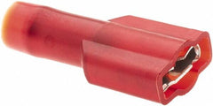 Value Collection - 22 to 18 AWG, Nylon, Fully Insulated, Female Wire Disconnect - 1/4" Wide Tab, Red - Benchmark Tooling