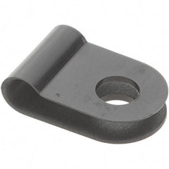 Value Collection - 1/8" Bundle Diam, 0.167" Hole, Nylon Clamp - Black - Benchmark Tooling