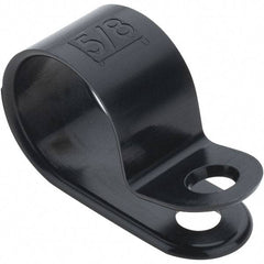 Value Collection - 5/8" Bundle Diam, #10 Hole, Nylon Clamp - Black - Benchmark Tooling