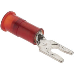 Value Collection - #4 Stud, 22 to 18 AWG Compatible, Partially Insulated, Crimp Connection, Locking Fork Terminal - Benchmark Tooling