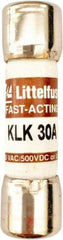 Value Collection - 600 VAC, 30 Amp, Fast-Acting Semiconductor/High Speed Fuse - 1-1/2" OAL, 100 at AC kA Rating, 13/32" Diam - Benchmark Tooling