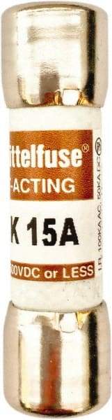Value Collection - 600 VAC, 15 Amp, Fast-Acting Semiconductor/High Speed Fuse - 1-1/2" OAL, 100 at AC kA Rating, 13/32" Diam - Benchmark Tooling