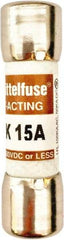 Value Collection - 600 VAC, 15 Amp, Fast-Acting Semiconductor/High Speed Fuse - 1-1/2" OAL, 100 at AC kA Rating, 13/32" Diam - Benchmark Tooling