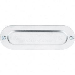 Value Collection - 1-1/4" & 1-1/2" Trade, Aluminum Conduit Body Cover Plate - Use with Conduit & Conduit Fittings, Service Entrance Connectors - Benchmark Tooling