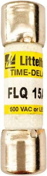 Value Collection - 500 VAC, 15 Amp, Time Delay General Purpose Fuse - 1-1/2" OAL, 13/32" Diam - Benchmark Tooling