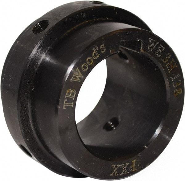 TB Wood's - 1-3/8" Bore, 5/16" x 5/32" Keyway Width x Depth, 3-1/8" Hub, WE5 Flexible Coupling Shaft Hub - 3-1/8" OD, 1-3/4" OAL, Steel, Type BTS - Benchmark Tooling