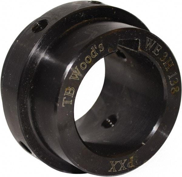 TB Wood's - 1" Bore, 6.63" Hub, WE40 Flexible Coupling Shaft Hub - 6.63" OD, 2-1/2" OAL, Steel, Type BTS - Benchmark Tooling