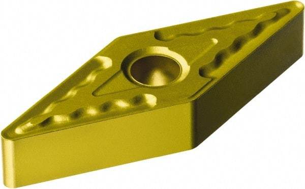 Sandvik Coromant - VNMG331 QM Grade 235 Carbide Turning Insert - TiCN/TiN Finish, 35° Diamond, 3/8" Inscr Circle, 3/16" Thick, 1/64" Corner Radius - Benchmark Tooling