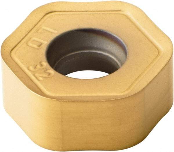 Kennametal - HNGJ438 LD Grade KC725M Carbide Milling Insert - TiN/TiCN/TiN Finish, 0.1766" Thick, 12mm Inscribed Circle, 3.2mm Corner Radius - Benchmark Tooling