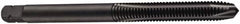 DORMER - M16x2.00 Metric Coarse, 3 Flute, Oxide Finish, Cobalt Spiral Point Tap - Plug Chamfer, Right Hand Thread, 102mm OAL, 24mm Thread Length, 12.5mm Shank Diam, 6H Class of Fit, Series E001 - Exact Industrial Supply