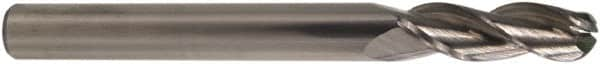 M.A. Ford - 1/8" Diam, 1/2" LOC, 3 Flute Solid Carbide Ball End Mill - TiB2 Finish, Single End, 1-1/2" OAL, 1/8" Shank Diam, Spiral Flute - Benchmark Tooling