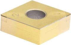 Sumitomo - 2NC-CNGA432 Grade BNC200 PCBN Turning Insert - TiN Finish, 80° Diamond, 1/2" Inscr Circle, 3/16" Thick, 1/32" Corner Radius - Benchmark Tooling