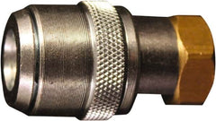 Milton - 150 Max psi Closed Check Steel Air Chuck - Straight Grip Chuck, 1/4 FNPT - Benchmark Tooling