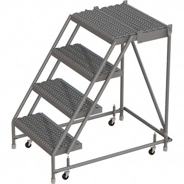 TRI-ARC - Rolling & Wall Mounted Ladders & Platforms Type: Rolling Warehouse Ladder Style: Rolling Platform Ladder - Benchmark Tooling