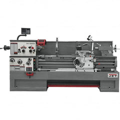 Jet - 16" Swing, 60" Between Centers, 230 Volt, Triple Phase Engine Lathe - 7MT Taper, 7-1/2 hp, 25 to 1,800 RPM, 3-1/8" Bore Diam, 44-1/2" Deep x 65-1/2" High x 117" Long - Benchmark Tooling