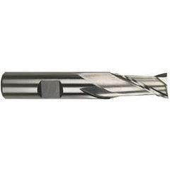 1-1/2 Dia. x 4-1/8 Overall Length 2-Flute Square End M-42 Cobalt SE End Mill-Round Shank-Center Cut-Uncoated - Benchmark Tooling