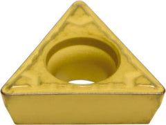 Sumitomo - TPMT222 ELU Grade AC810P Carbide Turning Insert - Al2O3 Finish, 60° Triangle, 1/4" Inscr Circle, 1/8" Thick, 1/32" Corner Radius - Benchmark Tooling