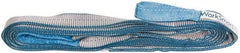 Value Collection - 20' Long x 1" Wide, 1,600 Lb Vertical Capacity, 1 Ply, Polyester Web Sling - 1,250 Lb Choker Capacity, with Eye & Eye (Flat) - Benchmark Tooling