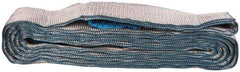 Value Collection - 20' Long x 4" Wide, 11,500 Lb Vertical Capacity, 2 Ply, Polyester Web Sling - 9,200 Lb Choker Capacity, Silver (Color), with Eye & Eye (Flat) - Benchmark Tooling