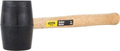 Stanley - 1 Lb Head Rubber Mallet - 13-1/2" OAL, 11" Long Wood Handle - Benchmark Tooling