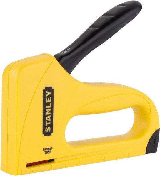 Stanley - Manual Staple Gun - 1/4, 5/16, 3/8" Staples, Yellow & Black, ABS - Benchmark Tooling