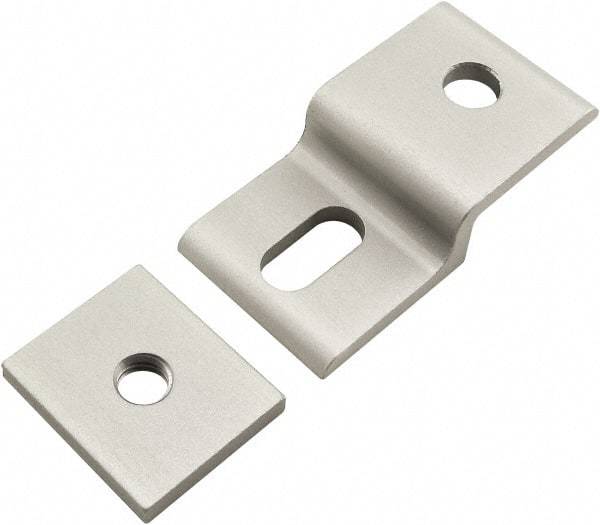 80/20 Inc. - 30mm Wide, Open Shelving Accessory/Component - Aluminum, Clear Anodized Finish, 58mm Long, Use with 30 Series & Bolt Kits 75-3615 & 11-8316 - Benchmark Tooling