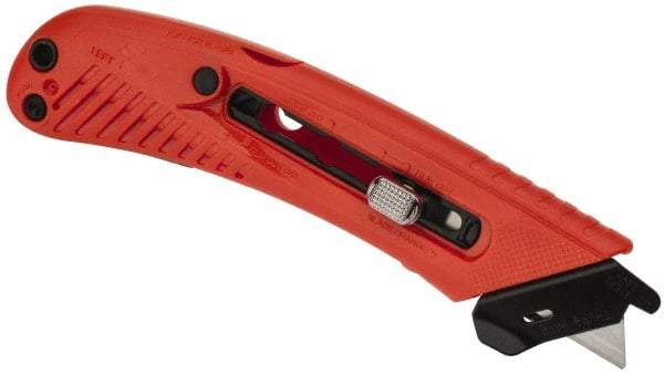 PHC - Retractable Utility Knife - 1-5/8" Blade, Red Plastic Handle, 1 Blade Included - Benchmark Tooling