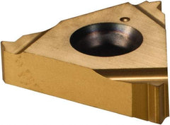 Vargus - 3ER External Right Hand 18 UNJ Laydown Threading Insert - Grade VKX, TiN Coated Carbide - Benchmark Tooling