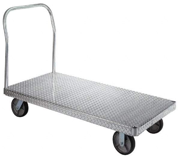 Wesco Industrial Products - 2,000 Lb. Load Capacity, Aluminum Platform Truck - 60 Inch Long x 30 Inch Wide - Benchmark Tooling