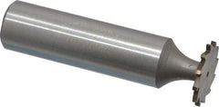 Whitney Tool Co. - 5/8" Diam x 3/64" Face Width, Cobalt, 12 Teeth, Shank Connection Woodruff Keyseat Cutter - Uncoated, 2-3/64" OAL x 1/2" Shank, Straight Teeth - Benchmark Tooling