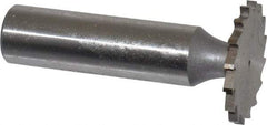 Whitney Tool Co. - 1" Diam x 5/64" Face Width, Cobalt, 16 Teeth, Shank Connection Woodruff Keyseat Cutter - Uncoated, 2-5/64" OAL x 1/2" Shank, Straight Teeth - Benchmark Tooling