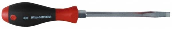 Wiha - 1/4" Blade Width, Standard Slotted Screwdriver - Exact Industrial Supply