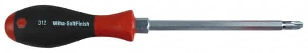 Wiha - #3, 10-11/16" OAL, Demolition Phillips Screwdriver - 6" Blade Length, Ergonomic Handle - Benchmark Tooling