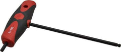 Wiha - 5mm Hex, T-Handle Cushion Grip, Hex Key - 150mm OAL, Metric System of Measurement - Benchmark Tooling