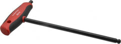 Wiha - 8mm Hex, T-Handle Cushion Grip, Hex Key - 200mm OAL, Metric System of Measurement - Benchmark Tooling