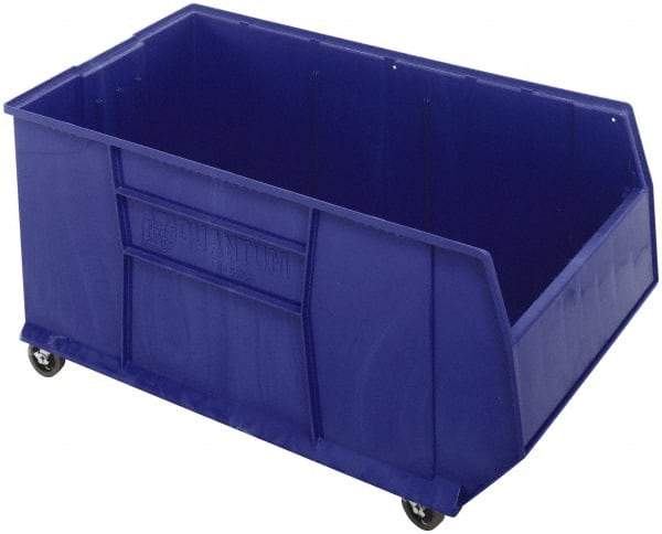 Quantum Storage - 175 Lb. Load Capacity, 41-7/8" Deep, Blue Polypropylene Hopper Stacking Bin - 17-1/2" High x 23-7/8" Wide x 41-7/8" Long - Benchmark Tooling