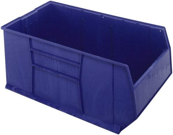 Quantum Storage - 175 Lb. Load Capacity, 41-7/8" Deep, Blue Polypropylene Hopper Stacking Bin - 17-1/2" High x 23-7/8" Wide x 41-7/8" Long - Benchmark Tooling