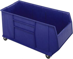 Quantum Storage - 175 Lb. Load Capacity, 41-7/8" Deep, Blue Polypropylene Hopper Stacking Bin - 17-1/2" High x 19-7/8" Wide x 41-7/8" Long - Benchmark Tooling