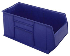 Quantum Storage - 175 Lb. Load Capacity, 41-7/8" Deep, Blue Polypropylene Hopper Stacking Bin - 17-1/2" High x 19-7/8" Wide x 41-7/8" Long - Benchmark Tooling