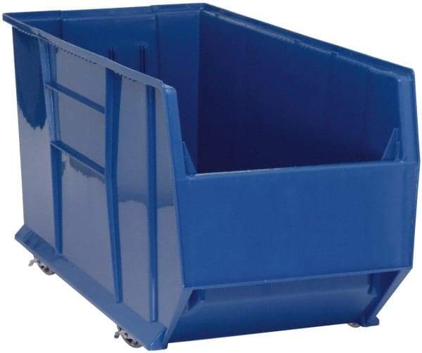 Quantum Storage - 175 Lb. Load Capacity, 41-7/8" Deep, Blue Polypropylene Hopper Stacking Bin - 17-1/2" High x 16-1/2" Wide x 41-7/8" Long - Benchmark Tooling