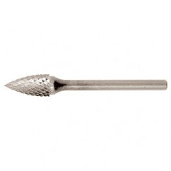 SG-13 Double Cut Solid Carbide Bur-Pointed Tree Shape - Benchmark Tooling