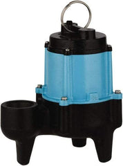 Little Giant Pumps - 1/2 hp, 9.5 Amp Rating, 115 Volts, Manual Operation, Sewage Pump - 1 Phase, Cast Iron Housing - Benchmark Tooling
