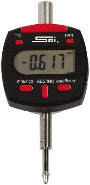 SPI - 0 to 1 Inch Range, 0.00005 Inch Resolution, Electronic Drop Indicator - Lithium Battery - Benchmark Tooling