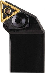 Seco - PTJN, Right Hand Cut, 93° Lead Angle, 25mm Shank Height x 25mm Shank Width, Negative Rake Indexable Turning Toolholder - 150mm OAL, TNM..2204.. Insert Compatibility, Series Pin & Wedge - Benchmark Tooling