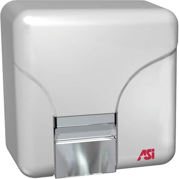 ASI-American Specialties, Inc. - 1800 Watt White Finish Electric Hand Dryer - 110/120 Volts, 15 Amps, 9-7/16" Wide x 9-41/64" High x 6-3/8" Deep - Benchmark Tooling